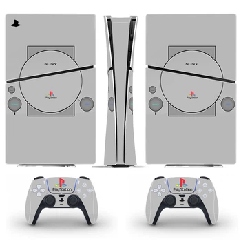 Виниловые наклейки PlayStation Original на PS5 Slim Digital Edition / геймпад DualSense / глянцевую часть игровой консоли Sony PlayStation 5 Slim Digital Edition / Skin