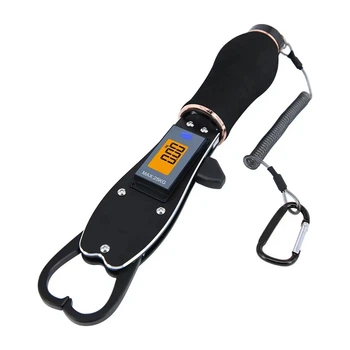 Електронні ваги Fishing Scale Grip для риболовлі до 25 кг / Рибальське захоплення ліпгріп / М'яка, зручна рукоятка / Оболонка з нержавіючої сталі / Цифровий дісплей