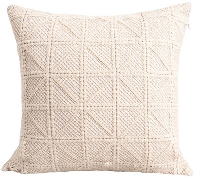 Poszewka Homla Crochet ecru z szydełkowym wzorem Beżowa 45 x 45 cm (5906496734243)