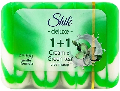 Крем-мило туалетне "Крем та зелений чай" - Shik 1+1 Deluxe 4x90g (1476060-33190362)