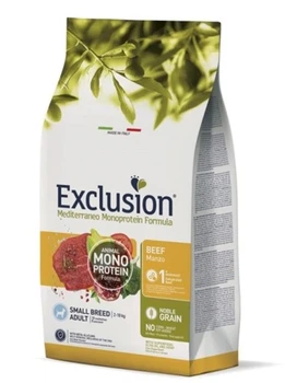 Полнорационный сухой корм Exclusion Adult Beef Small Breed с говядиной для взрослых собак мелких пород 2 кг