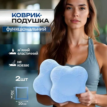 Подставки под колено и локоть Нескользящие коврики для йоги и фитнеса набор 2 шт голубой
