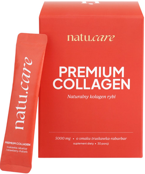 Suplement diety Natu.Care Collagen Premium 5000 mg 30 saszetek Truskawka-Rabarbar (5905943690590)