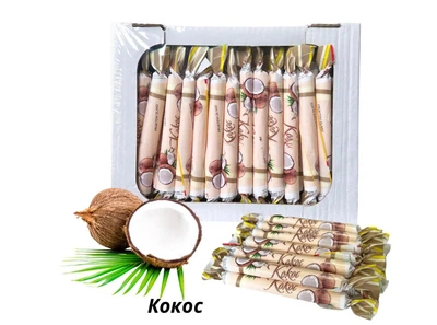 Карамельные конфеты «Фруктовые Карандаши Кокос» 500г. весовые