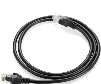 Патч Корд LAN Интернет-кабель 1 м НАРУЖНЫЙ Ethernet черный (0_31232)