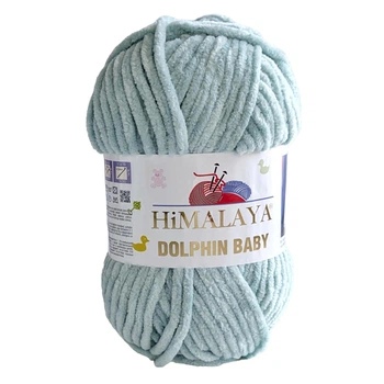 Пряжа Himalaya dolphin baby № 80347 серо-мятный