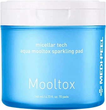 Пилинг-пады MEDIPEEL Aqua Mooltox Sparkling Pad увлажняющие и очищающие 70 шт (8809409346441)