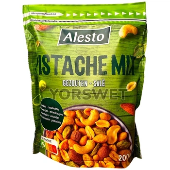 Суміш горіхів Alesto Pistache Mix з фісташками та сіллю 200 г(0634)