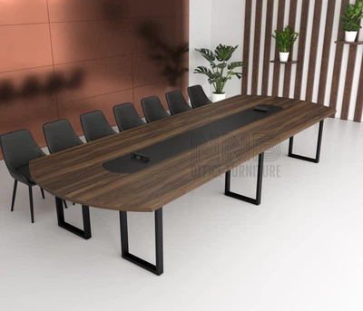 Стіл для переговорів Mister Loft Атлант Line 400*140 на 14-16 осіб Горіх Модена - Чорний (57780097)