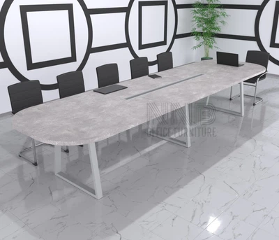 Стіл для переговорів Mister Loft Анталія 600*120 на 20-22 осіб Бетон - Сірий (57741453)