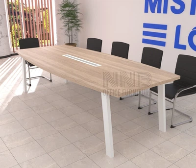 Стіл для переговорів Mister Loft Адель 275*90 на 8-10 осіб Дуб Сонома Світлий - Білий (57710392)