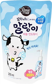 Запасний блок Крем-мило для рук Shower Mate Bubble Handwash White Milk 250 мл (8801046331293)