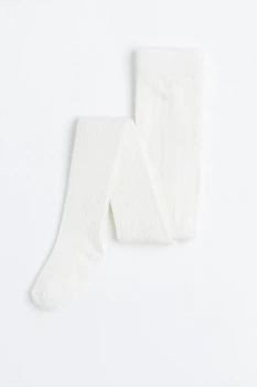 Колготки H&M 1081651П 62-68см білий смужки вязка
