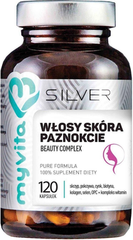 Suplement diety MyVita Silver Beauty Complex Włosy, Skóra i Paznokcie 120 kapsułek (5903021591036)
