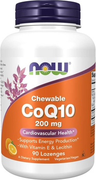 Дієтична добавка Now Foods CoQ10 200 мг 90 таблеток для розсмоктування (733739031976)