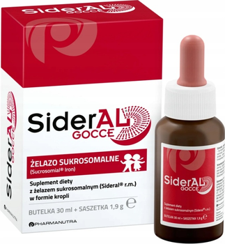 Дієтична добавка PharmaNutra SiderAL Gocce Сукросомальне залізо в краплях 30 мл (8033011160342)