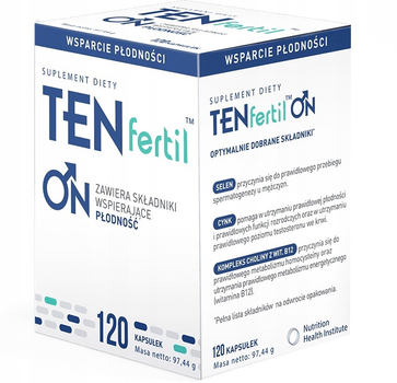 Suplement diety Nutrition Health Institute TENfertil ON 120 kapsułek (5907377532880)