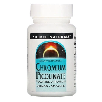 Минералы Source Naturals Хром Пиколинат 200мкг 240 таблеток