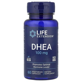 Природные добавки Life Extension Дегидроэпиандростерон 100 мг DHEA 60 вегетарианских капсул