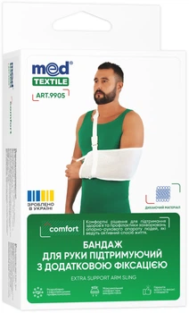 Бандаж для руки MedTextile поддерживающий с фиксацией M Черный M 1 шт (4820137298820)