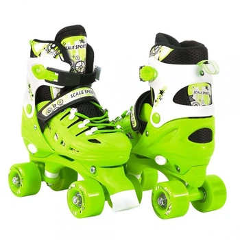 Роликовые коньки-квады Scale Sport SS007 зеленые размер 33-36