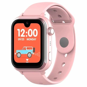 Смарт годинник-телефон дитячий Wonlex KT37 Android з відеодзвінком, GPS, sim-картою, AMOLED pink