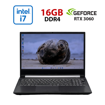 Игровой ноутбук Б-класс Clevo Sager NH58HPQ / 15.6" (1920x1080) IPS / Intel Core i7-11800H (8 (16) ядер по 2.3 - 4.6 GHz) / 16 GB DDR4 / 480 GB SSD / nVidia GeForce RTX 3060, 6 GB GDDR6, 192-bit / WebCam б/у