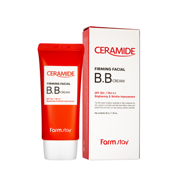 ВВ-крем для лица FarmStay Ceramide Firming Facail BB Cream SPF50 осветляющий разглаживающий, 50 г