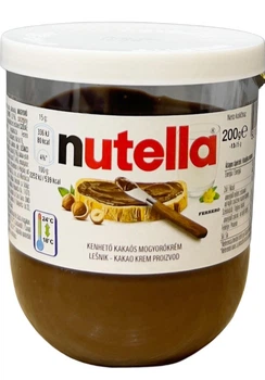 Шоколадно-горіхова паста Nutella Ferrero 200 г, з лісовим горіхом та какао, Італія