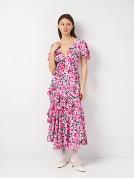 Платье длинное летнее женское Boohoo GZZ79767 42 Розовое (KAY2000001572559)