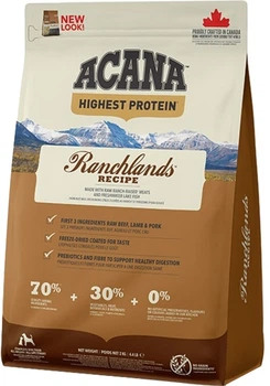Сухий корм для собак всіх порід ACANA Ranchlands для всіх стадій життя зі смаком яловичини, ягняти, свинини, бізона, судака 2 кг (a54320)