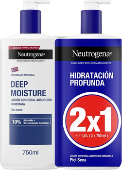 Лосьйон для тіла Neutrogena Hidratacion Profunda зволожуючий 750 мл х 2 (3574661785837)