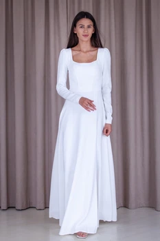 Платье для невесты с длинным рукавом Lolita XL/XXL белый 43449517