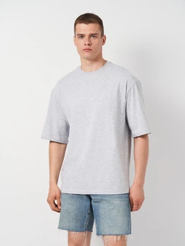 Футболка хлопковая длинная мужская Ray Oversize Unisex U0104M L/XL Серая (RAY2000000023786)