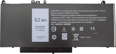 Батарея для ноутбука Dell Latitude E5470, E5270, E5450, E5570 (6MT4T) 7.6V черная