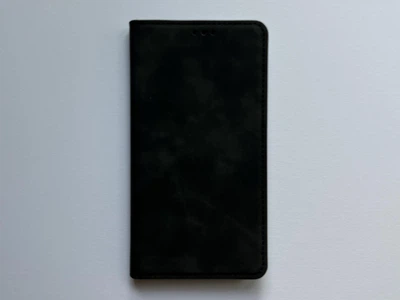 Защитный чехол-книжка K'try для Apple iPhone 15 Pro черный, из матовой искусственной кожи со слотами для карт