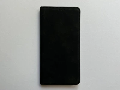 Защитный чехол-книжка K'try для Apple iPhone 14 Plus черный, из матовой искусственной кожи со слотами для карт
