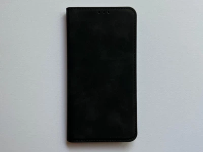 Защитный чехол-книжка K'try для Xiaomi 12S черный, из матовой искусственной кожи со слотами для карт