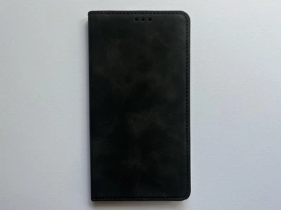 Защитный чехол-книжка K'try для Apple iPhone 14 черный, из матовой искусственной кожи со слотами для карт