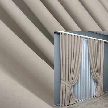 Комплект готовых штор VR-Textil Микровелюр Petek № 1828ш Таш 150х290 см 2 шт (33-0820)