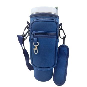Сумка-чехол для термокружки Stanley Quencher 1,18 л с ремешком, защитный кейс для кружки, синего цвета KT7001311