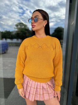 Fashions • Жіночий светр Богдана Fashions 42-56 гірчиця (705-нс)