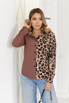 Fashions • Блуза жіноча Sanna Fashions 54-56 шоколад (4726-фг)