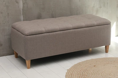 Топчан з нішею Vi-Tall 130×55×42 см, з відстрочкою, опори дерево, бежевий