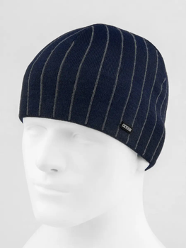 Шапка чоловіча з тонкої пряжі DANDY One Size (56-60) Синій / Сірий
