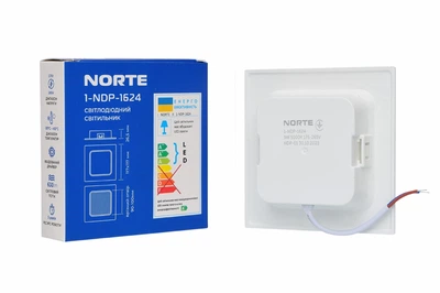 Потолочный светильник NORTE 1-NDP-1624 9W 5000K ІР44 квадратный
