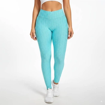 Легінси компресійні No Brand Push-Up L-XL Бірюзовий (ACLLEG-BLU-0166)
