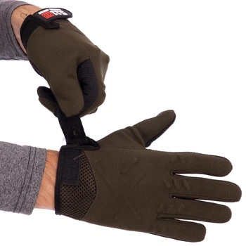 Перчатки для охоты и рыбалки с закрытыми пальцами 5.11 SP-Sport BC-4921 L Оливковый