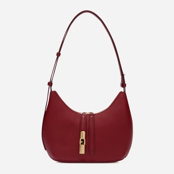 Сумка багет жіноча з натуральної шкіри маленька Furla Goccia WB01500BX3353CGQ001007 Червона (800070331260)
