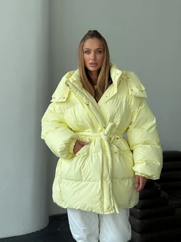 Жіноча куртка TRANSFORMER Подовжена з еко-пухом Milirud XS/M Жовтий (589-409-ONESIZE)